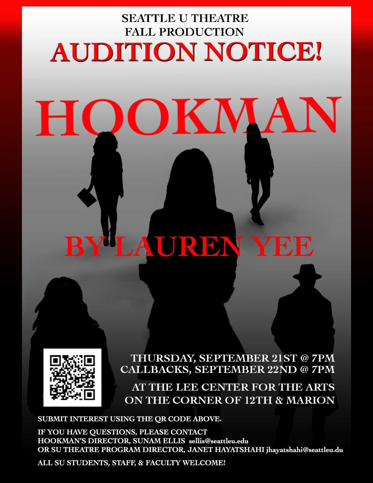 Hookman Auditions Poster