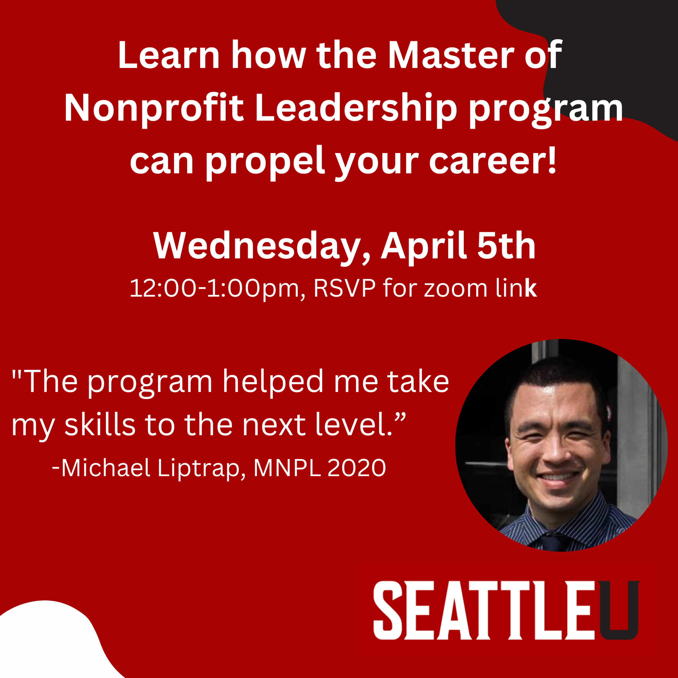 Master of Nonprofit Leadership April 5 Info Session