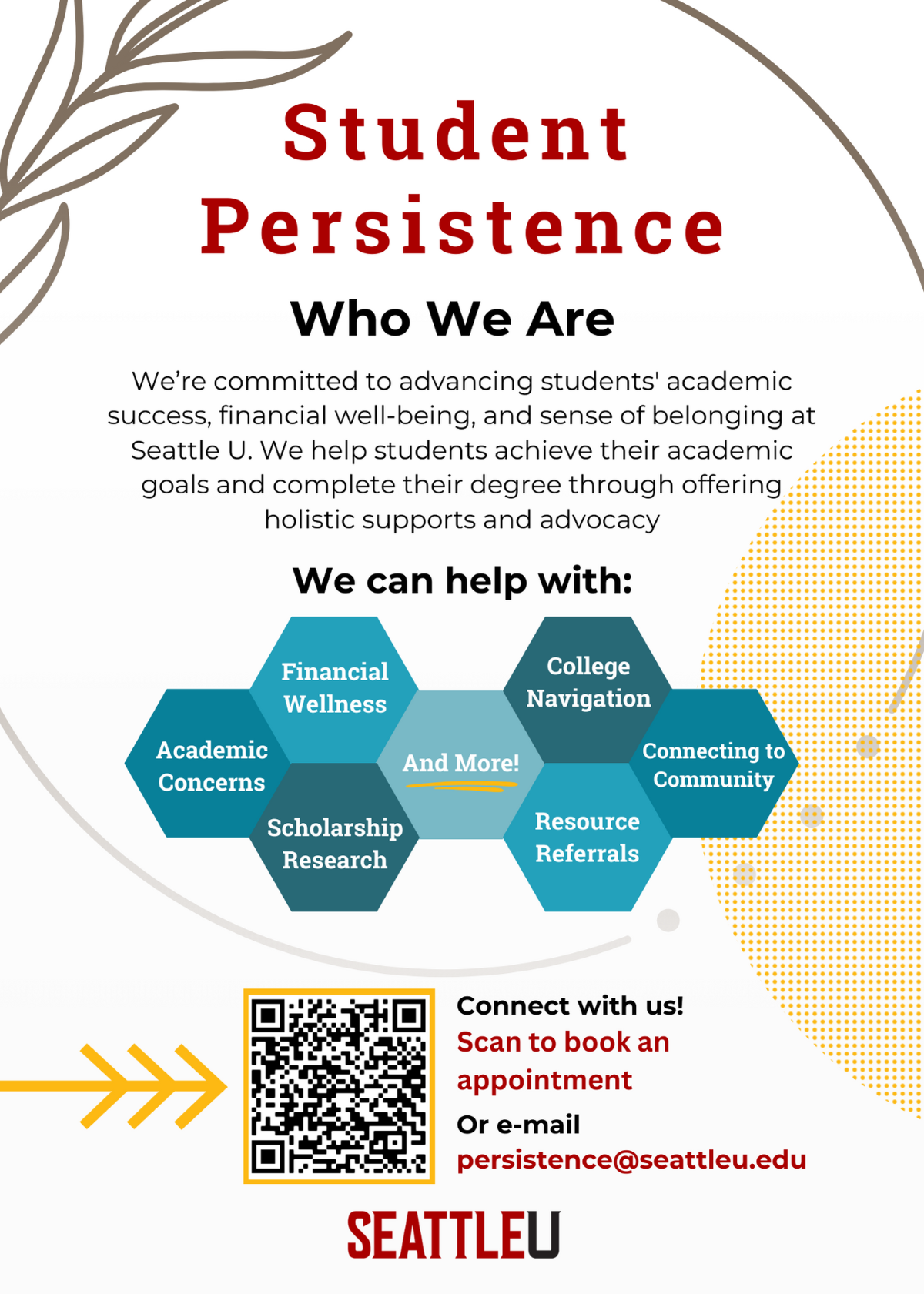 Student Persistence flyer