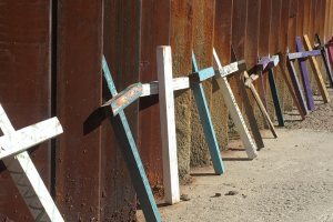 Crosses against the Southern Border Wall