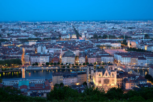 Night view of Lyon