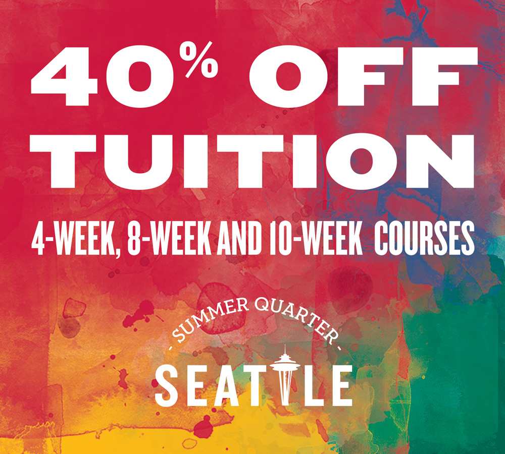 40% off summer tuition 4, 8, and 10 week classes