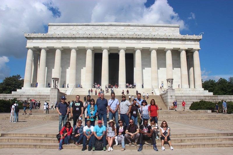 2017 SUSI participants at the Lincoln Memorial in Washington, DC
