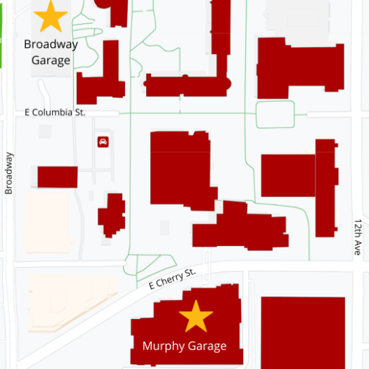 Map of Murphy and Broadway Garage
