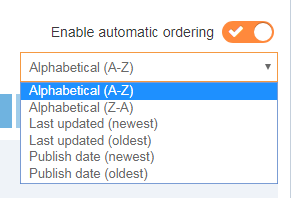 Enable Automatic Ordering