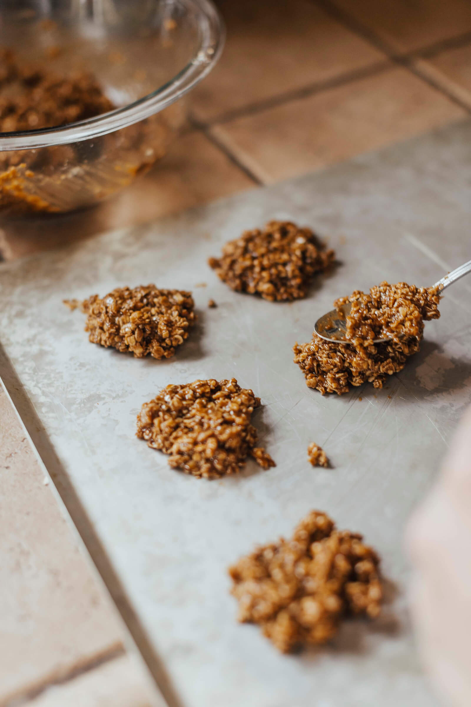 Hallie perfects a no-bake cookie recipe