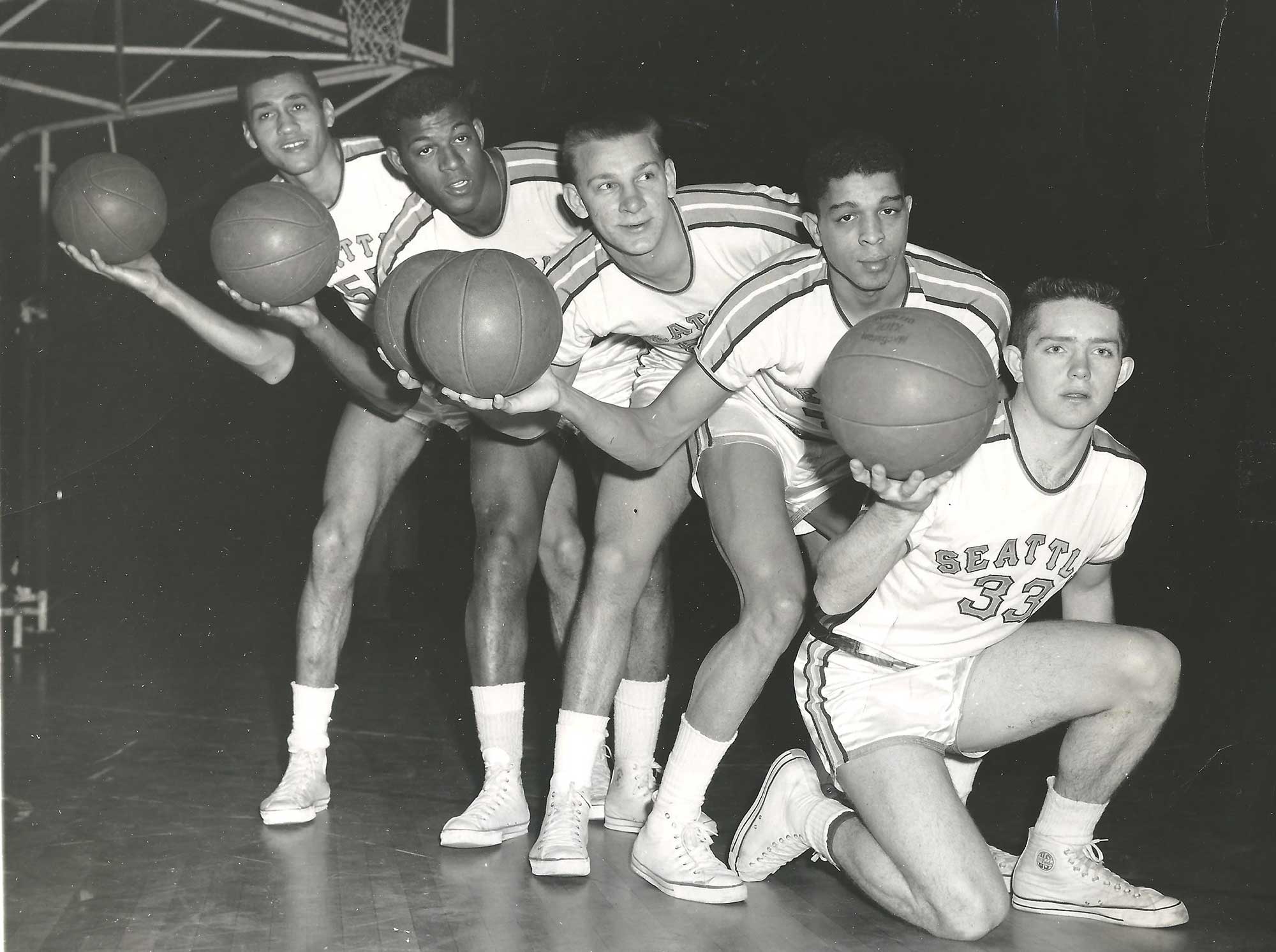 Elgin Baylor and SeattleU Men's Basketball Teammates