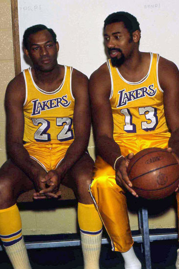 Los Angeles Lakers Elgin Baylor and Wilt Chamberlin