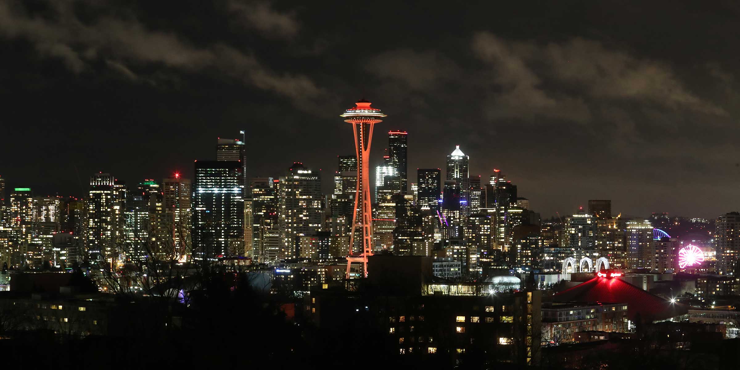 Space Needle in Red