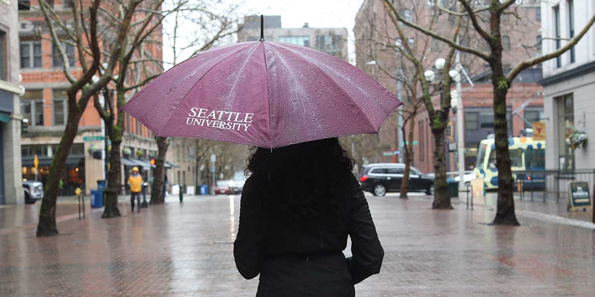 Rain in Pioneer Square