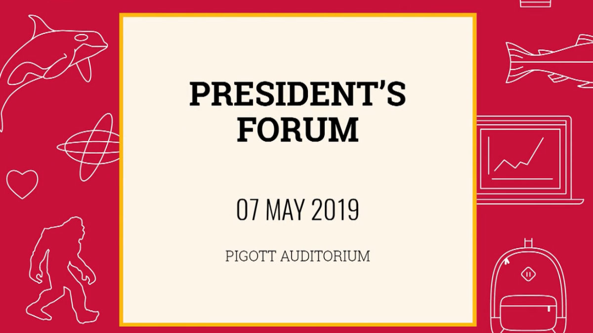 President's Forum- May 7, 2019
