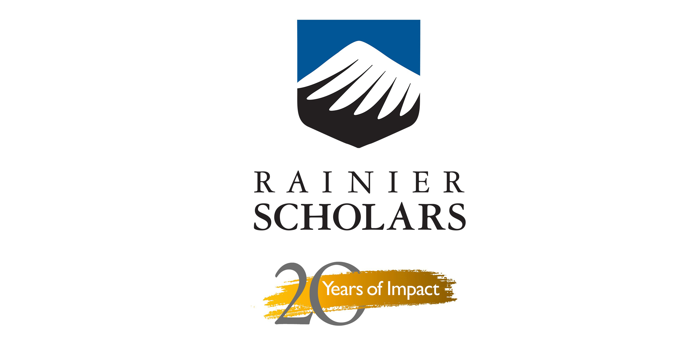 Rainier Scholars logo with graphic that reads 20 Years of Impact