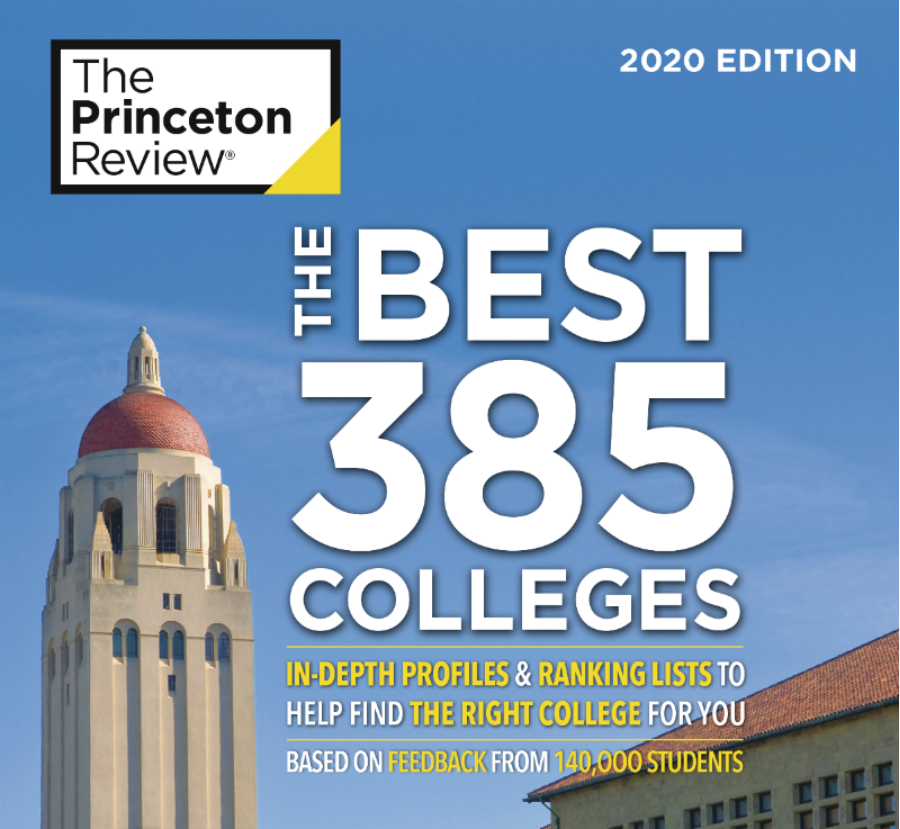 Cover of the Princeton Review Best 385 Colleges 2020 guide