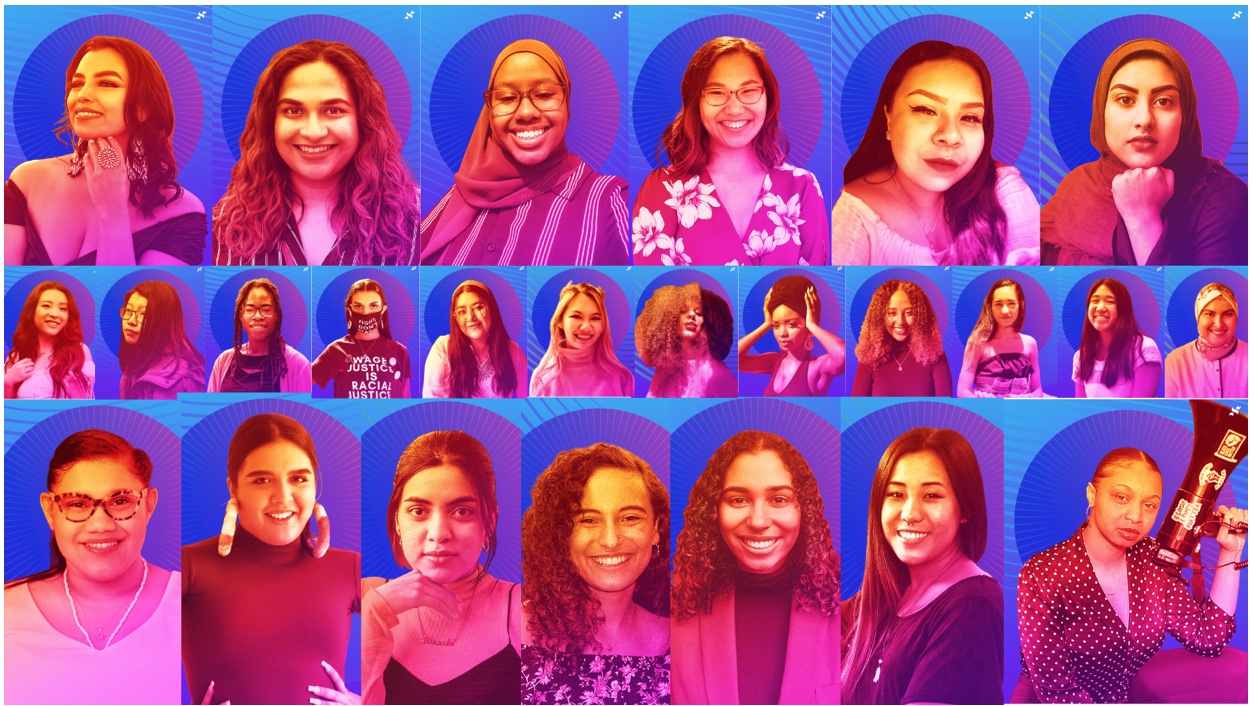 posterized collage of women from Ms. Magazine's 25 under 25 Women of Color to Watch