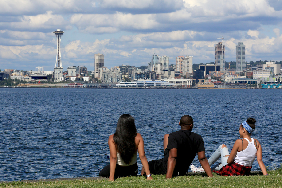 The Seattle skyline from Alki Point