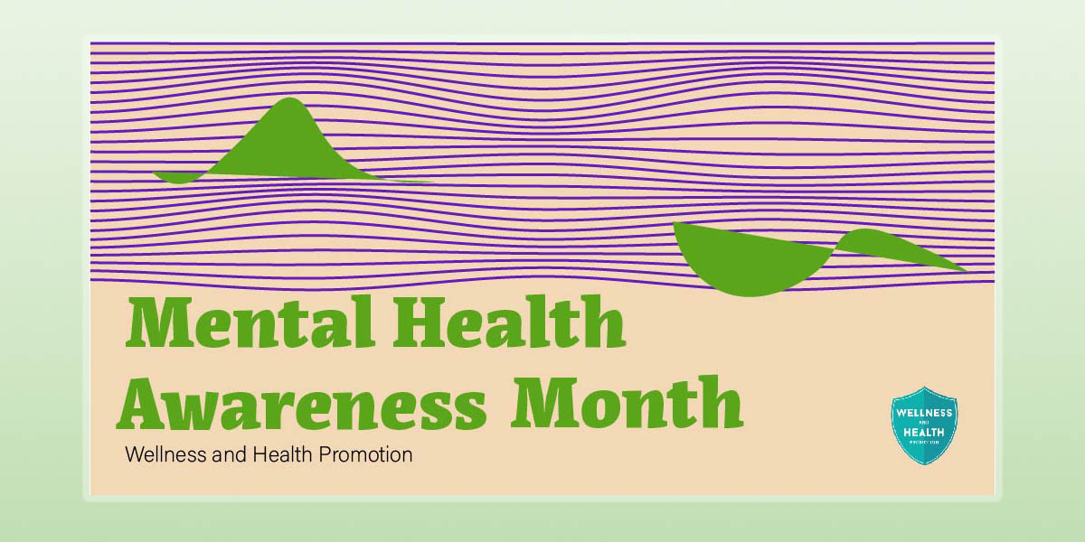 Graphic showing Mental Health Awareness month logo