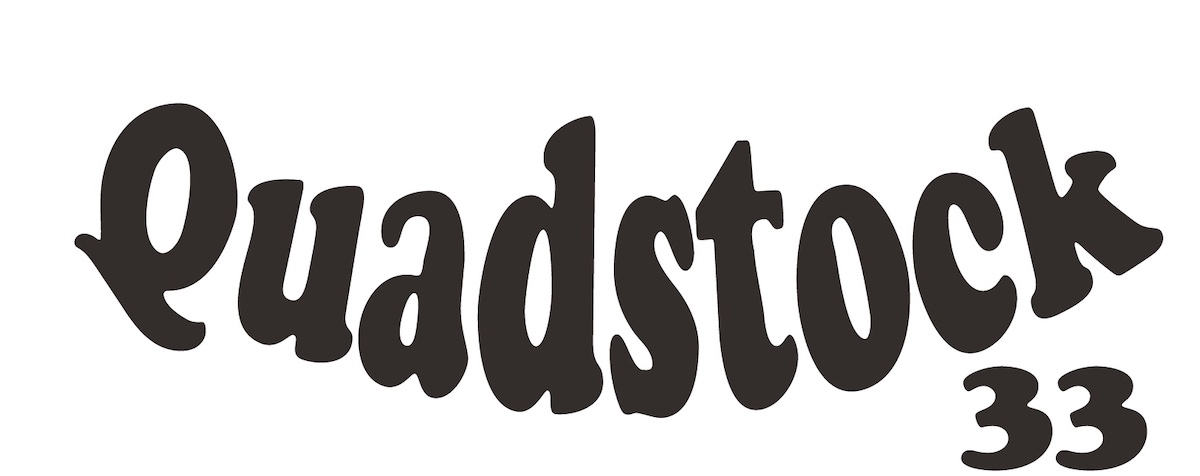 A graphic featuring the Quadstock logo with 33.