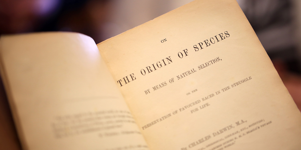 Title page of "On the Origin of Species by Means of Natural Selection" by Charles Darwin