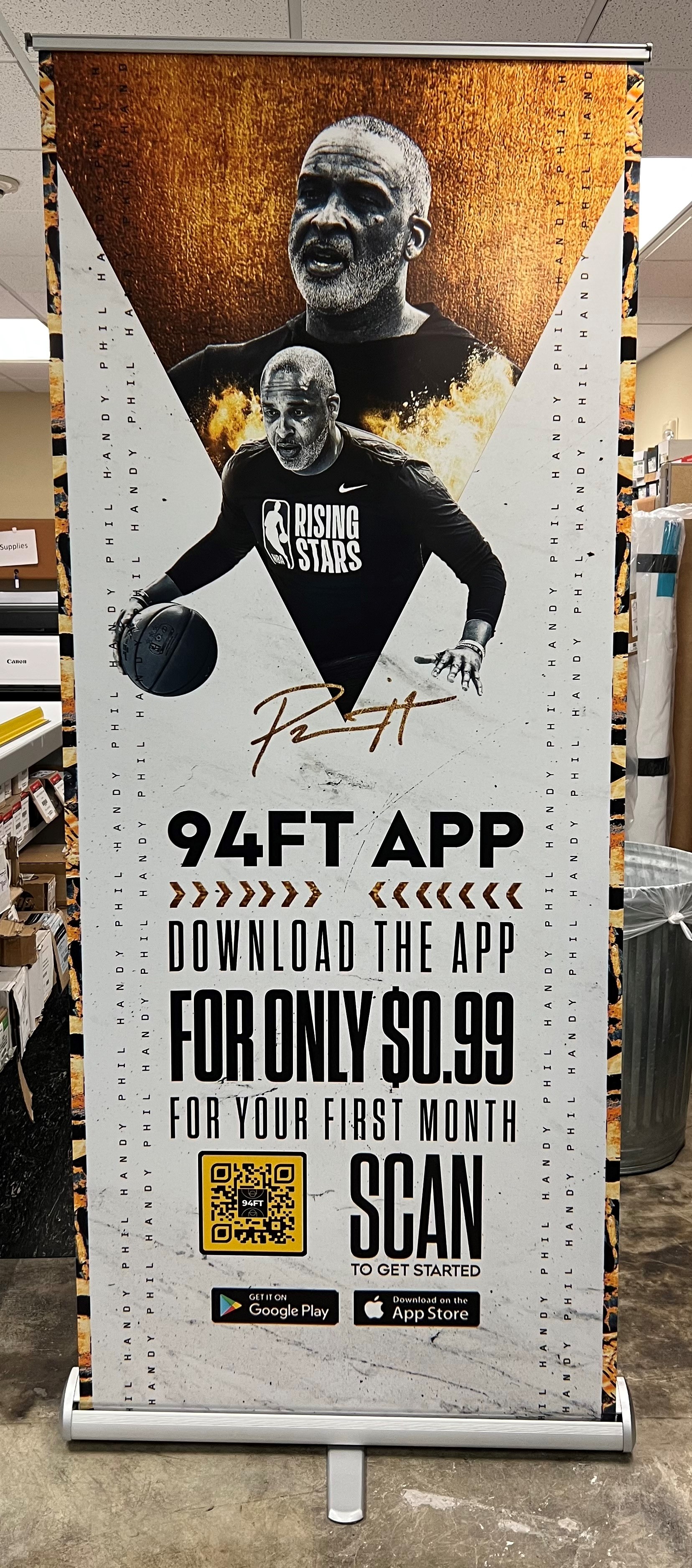 94 Feet of Game Banner Stand