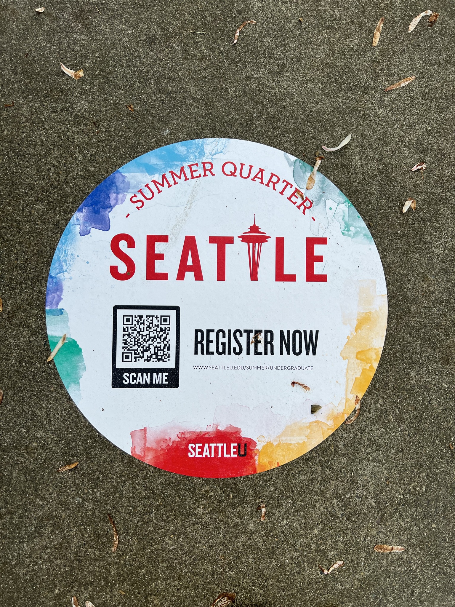 Admissions Outdoor Sidewalk Sticker