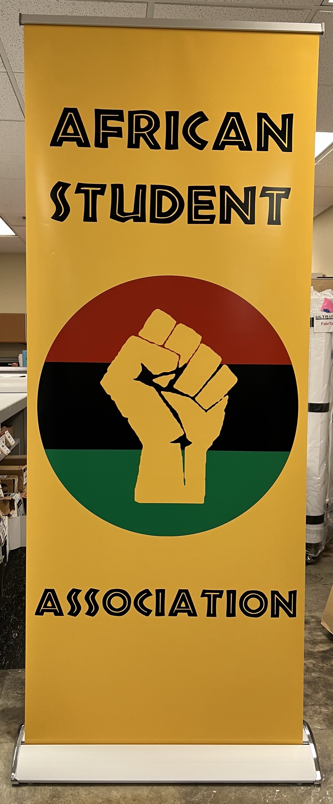 African Student Association Banner Stand